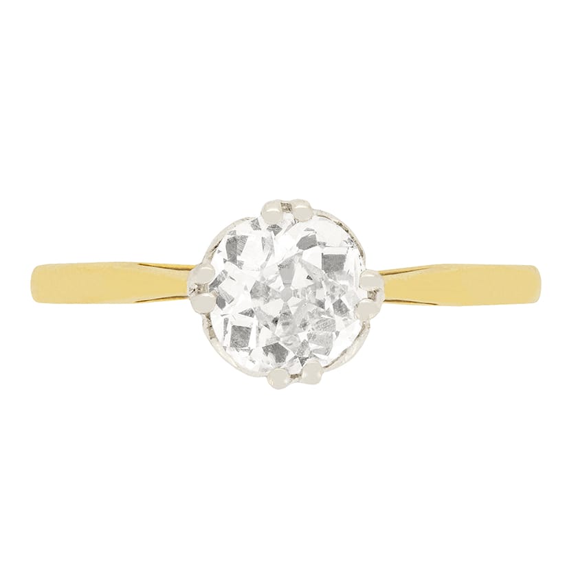 Edwardian 0.68ct Diamond Solitaire Ring, c.1910s