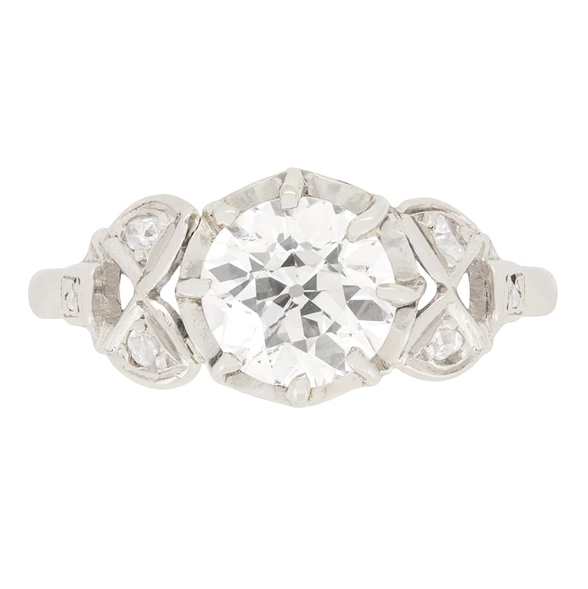Art Deco 1.08ct Diamond Solitaire Ring, c.1920s