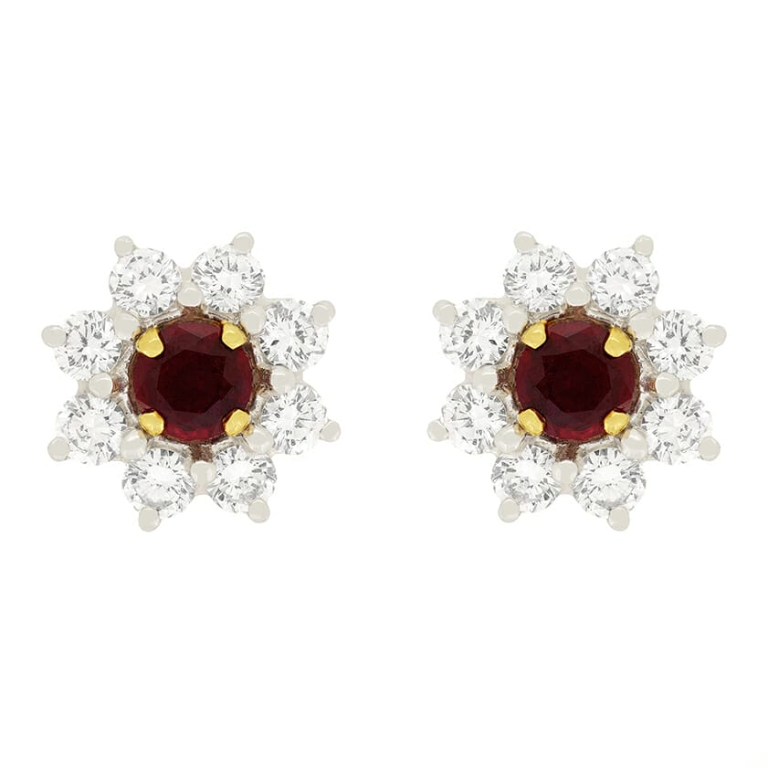 Garrard & Co 0.60ct Ruby and Diamond Earrings