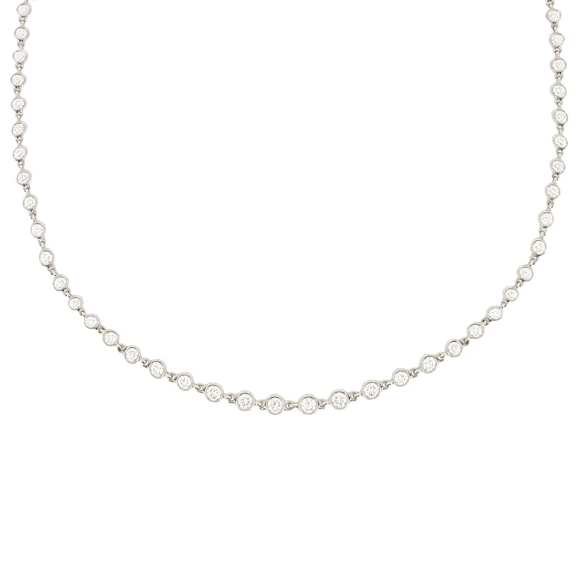 Tiffany & Co. 4.32ct Diamond Line Necklace