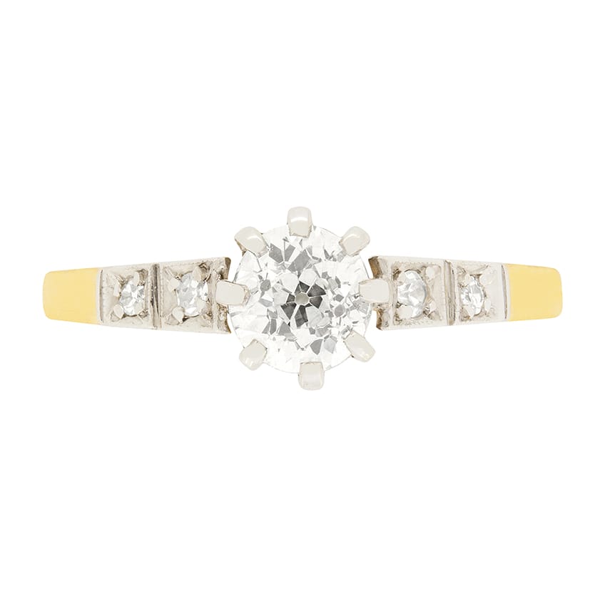 Edwardian 0.54ct Diamond Solitaire Ring, c.1910s