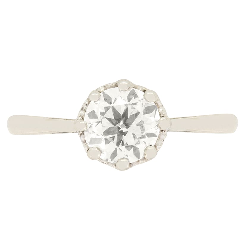 Late Deco 1.04ct Diamond Solitaire Ring, c.1930s