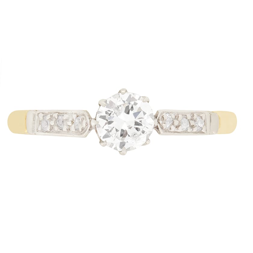 Art Deco 0.50ct Diamond Solitaire Ring, c.1930s