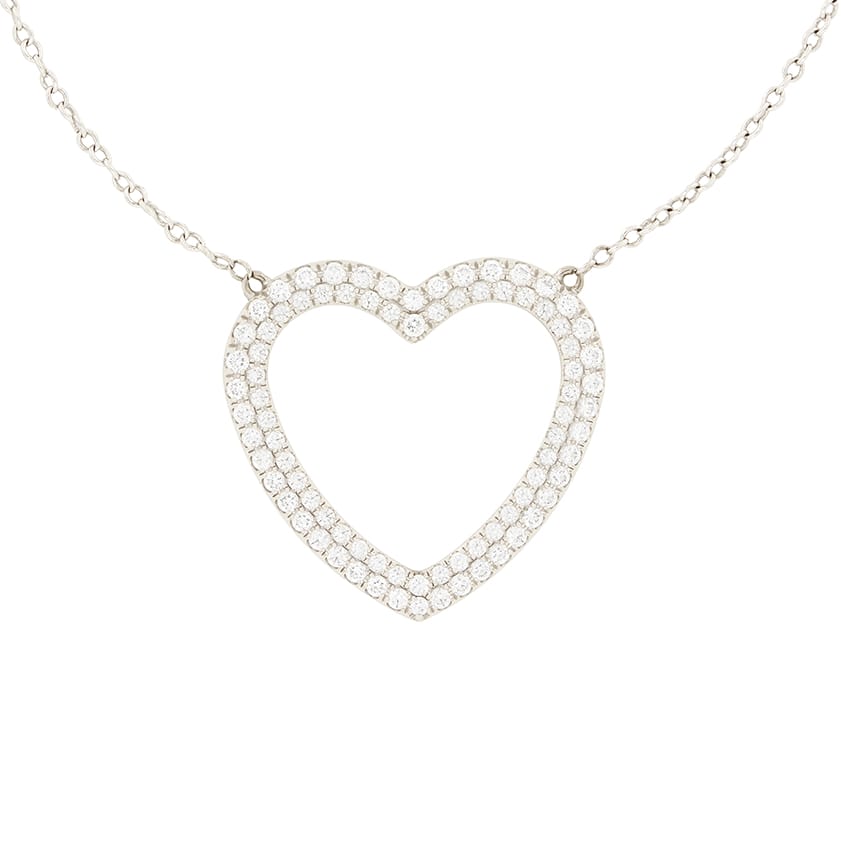 Tiffany & Co. 0.43 Diamond 'Metro' Heart Necklace