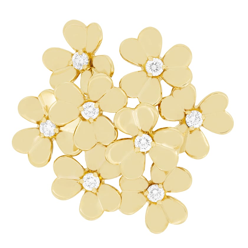 Van Cleef & Arpels 0.43ct Diamond Frivole 8 Flower Ring