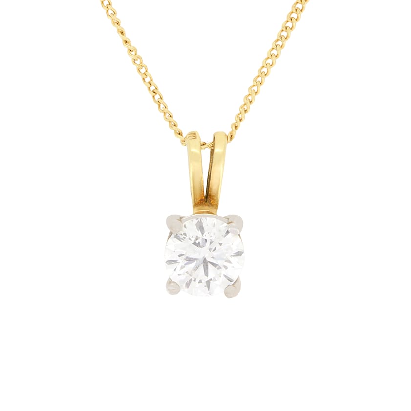 Vintage 0.68ct Diamond Pendant, c.1970s
