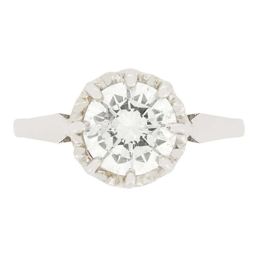 Late Deco 1.35ct Diamond Solitaire Ring, c.1930s