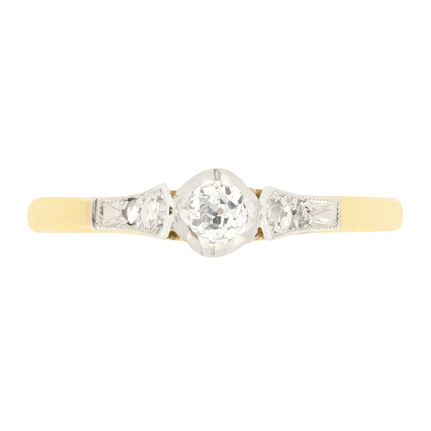 Edwardian 0.15ct Diamond Solitaire, c.1910s
