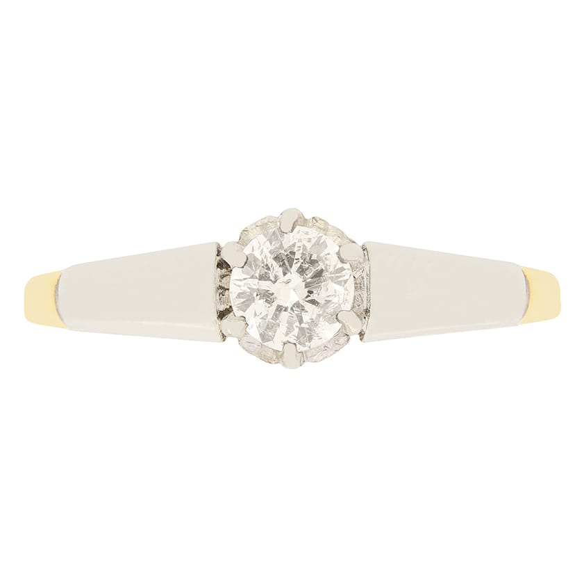 Vintage 0.35ct Diamond Solitaire Ring, c.1940s