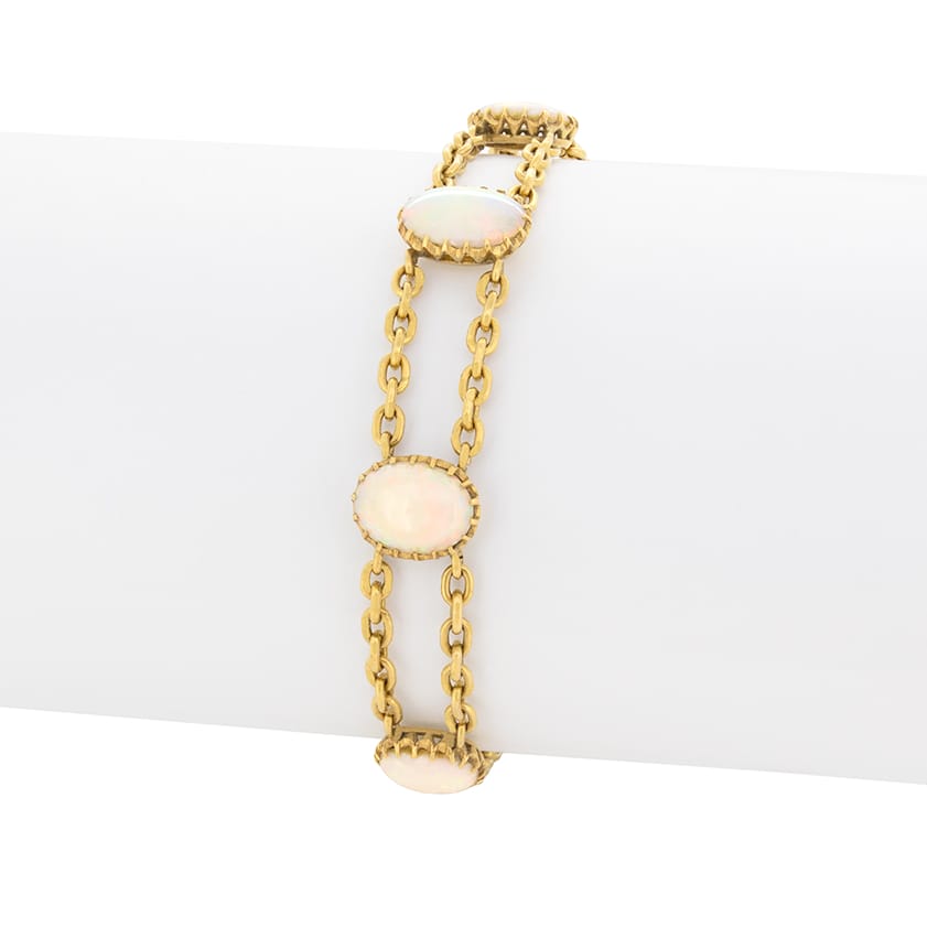 Victorian 4.00ct Opal Bracelet, c.1880s