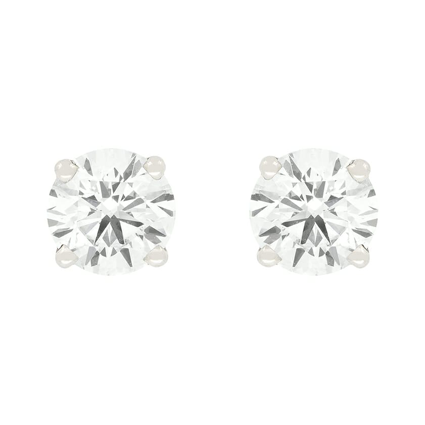 Modern 1.00ct Diamond Stud Earrings