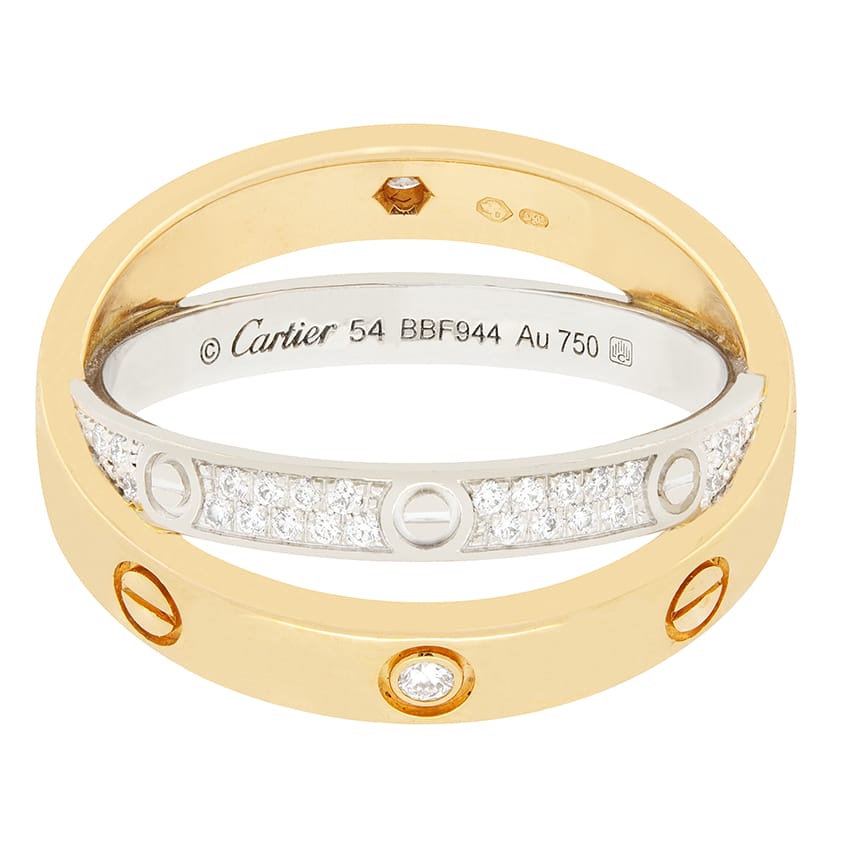 Cartier double ring hot sale