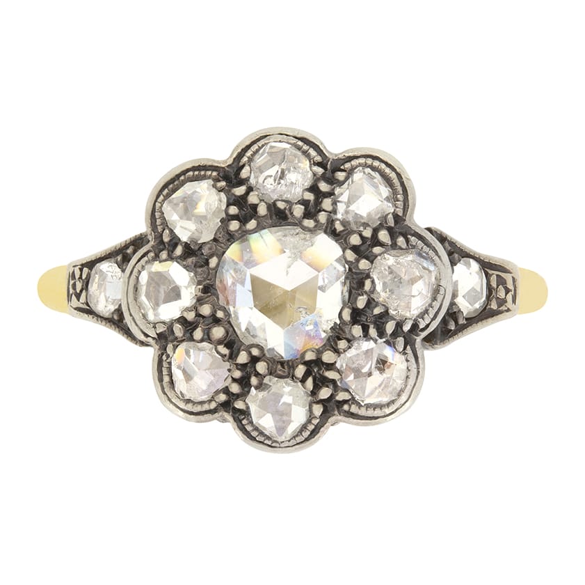 Victorian 0.74ct Diamond Cluster Ring, c.1860s