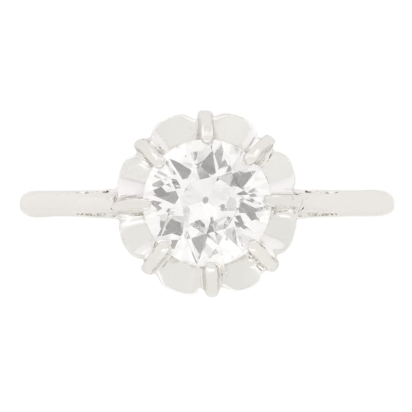 Art Deco 0.75ct Diamond Solitaire Ring, c.1930s