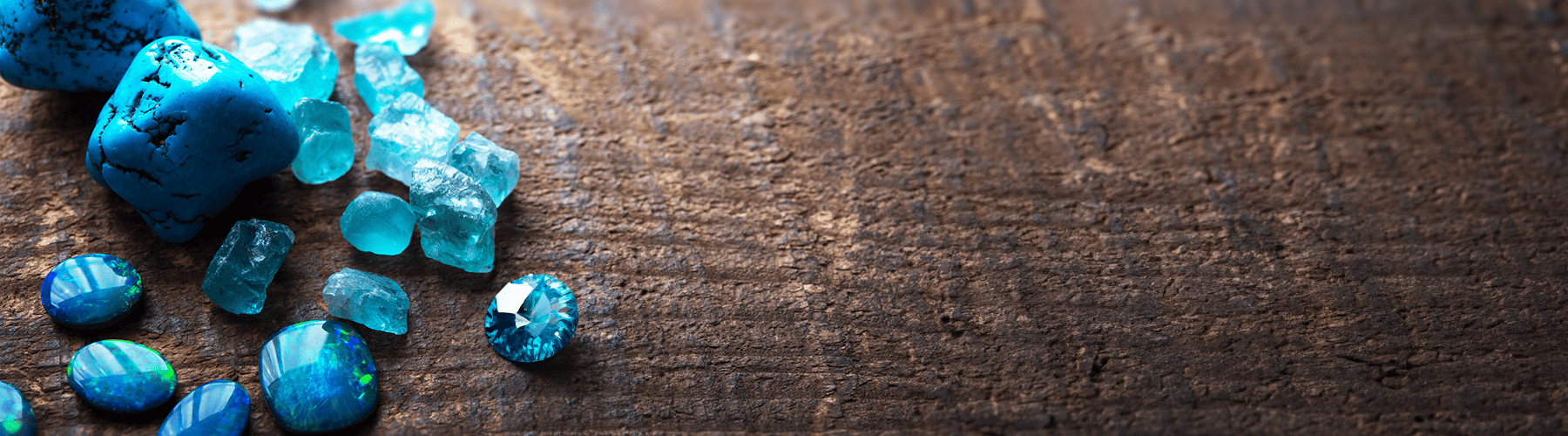 Turquoise, Zircon, and Tanzanite Gemstones