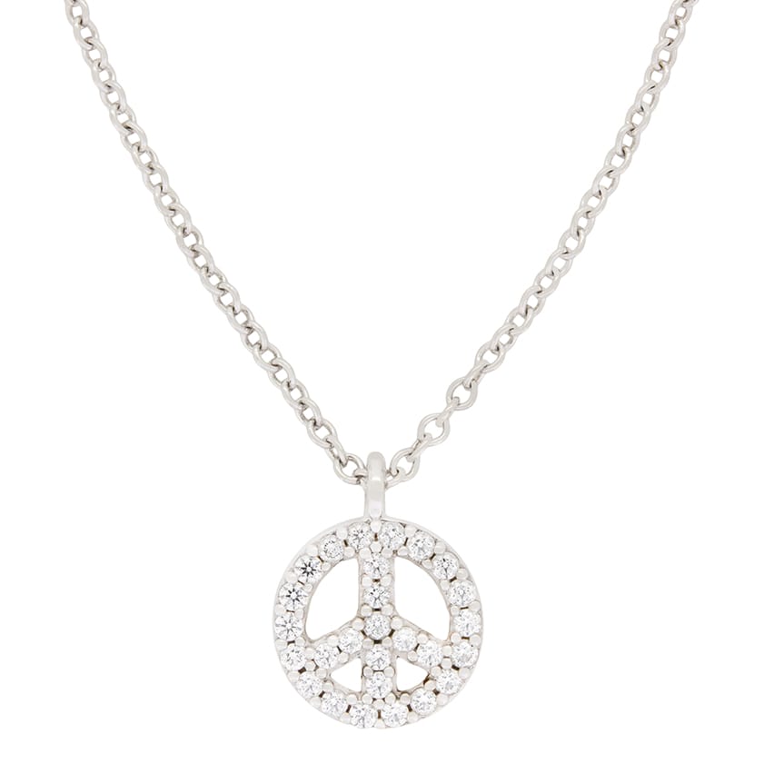 Tiffany & Co. 'Metro' diamond peace sign pendant