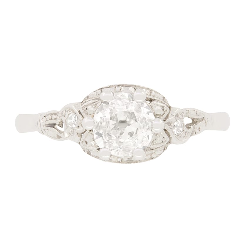 Art Deco 0.70ct diamond solitaire ring, c.1920s