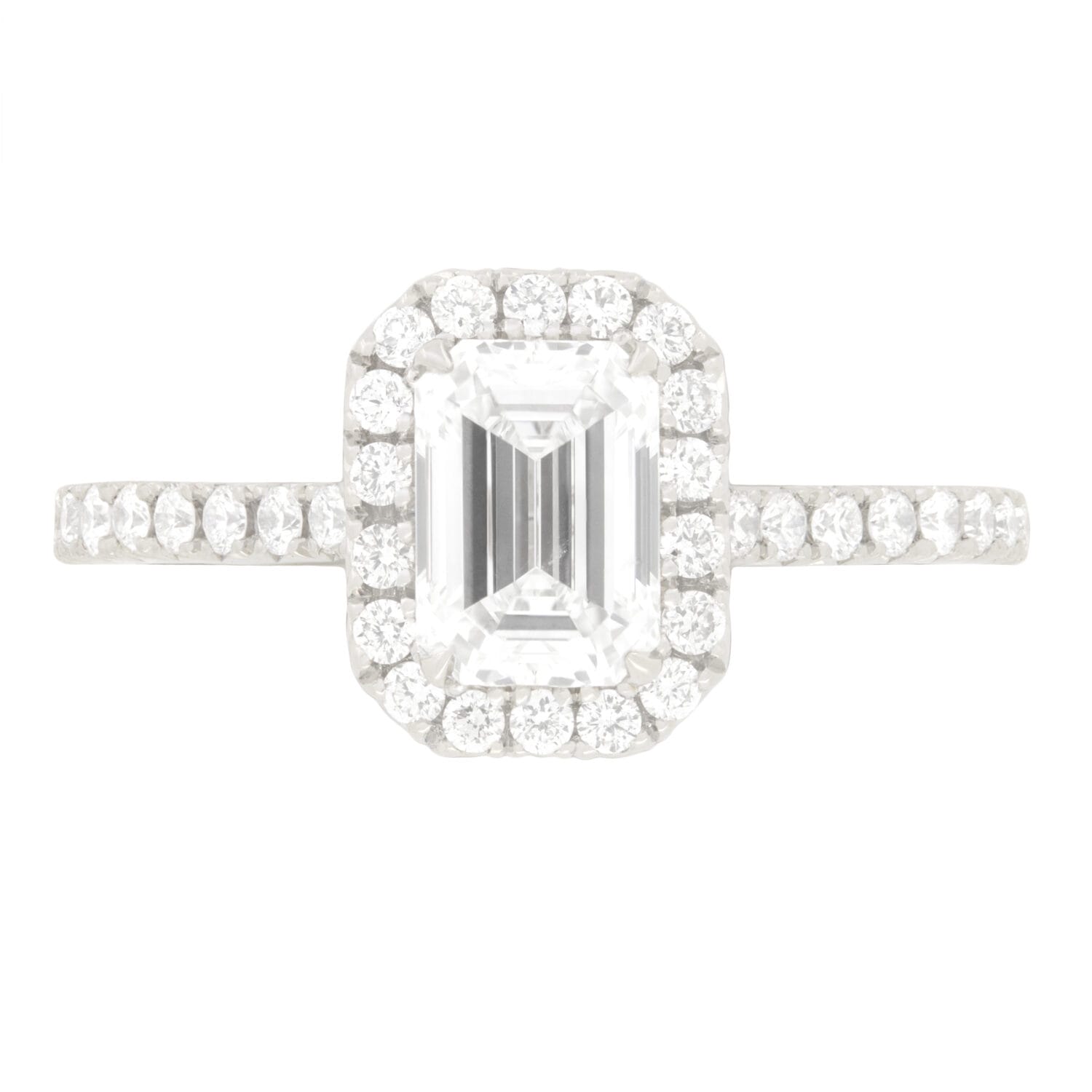 Modern 0.92ct Diamond Halo Ring