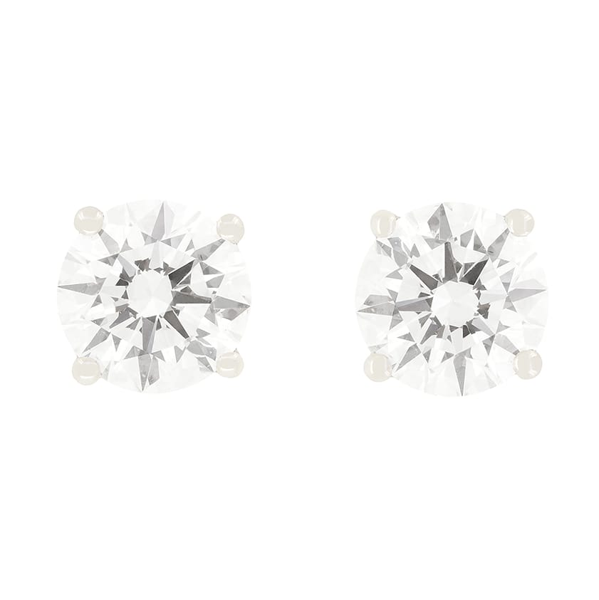 Contemporary 1.80ct Diamond Stud Earrings