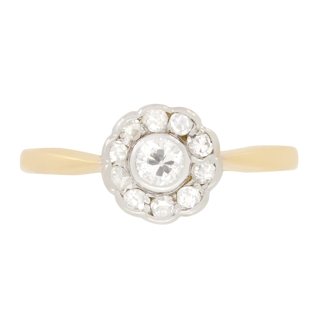 Edwardian 0.25ct Diamond Daisy Cluster, c.1910s