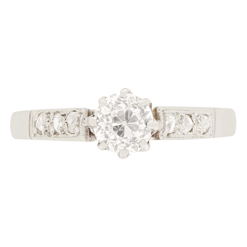 Art Deco 0.50ct Diamond Solitaire Ring, c.1920s