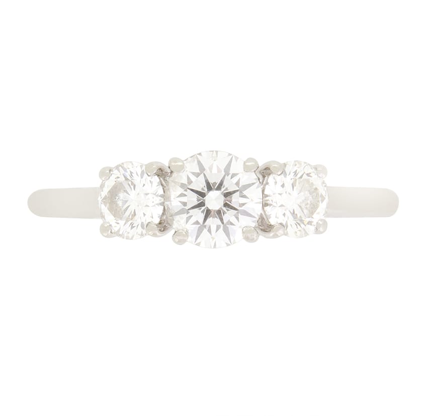 De Beers 1.03ct Diamond Three Stone Ring