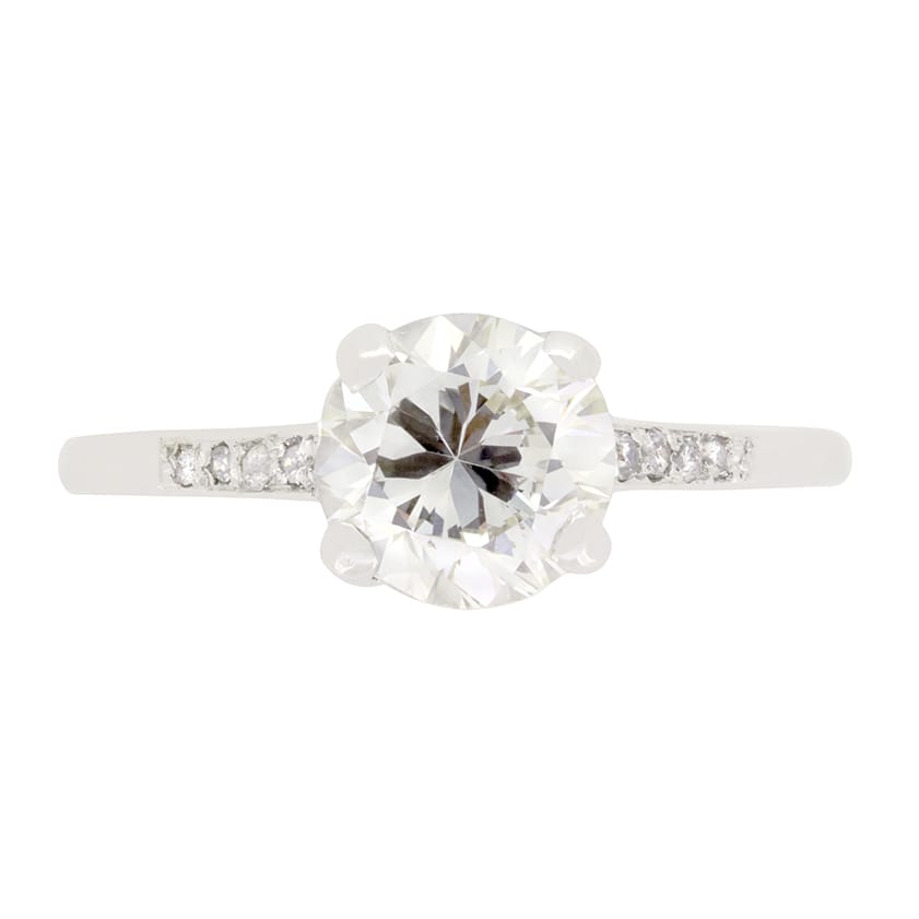 Art Deco 1.15ct Diamond Solitaire, c.1930s