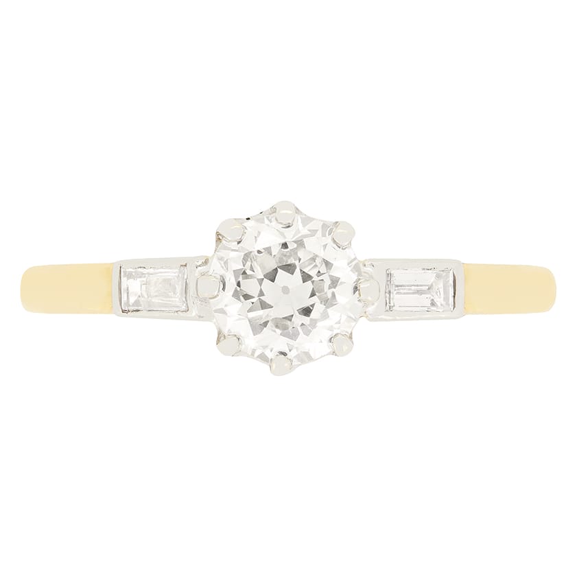 Art Deco 0.75ct Diamond Solitaire Ring, c.1920s