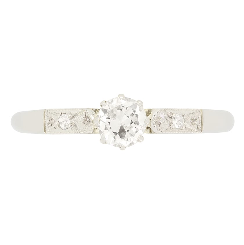 Art Deco 0.30ct Diamond Solitaire Ring, c.1920s