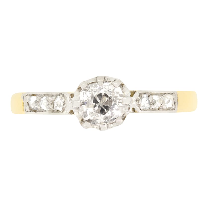 Edwardian 0.40ct Diamond Solitaire Ring, c.1910s