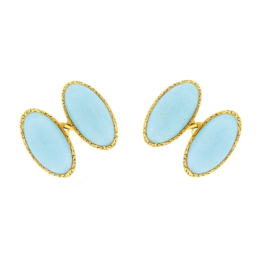 Victorian Turquoise Cufflinks, c.1900s