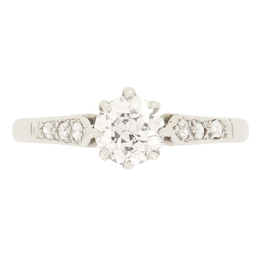 Art Deco 0.50ct Diamond Solitaire Ring, c.1920s