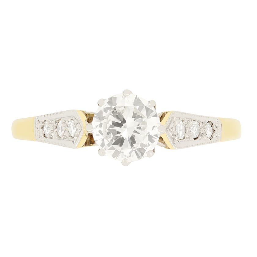 Vintage 0.65ct Diamond Solitaire Ring, c.1940s