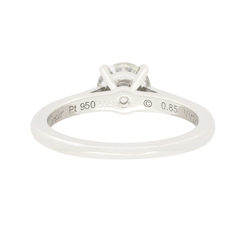 確認 Platinum Solitario Cartier 1895 Cartier Diamond '1895' Solitaire