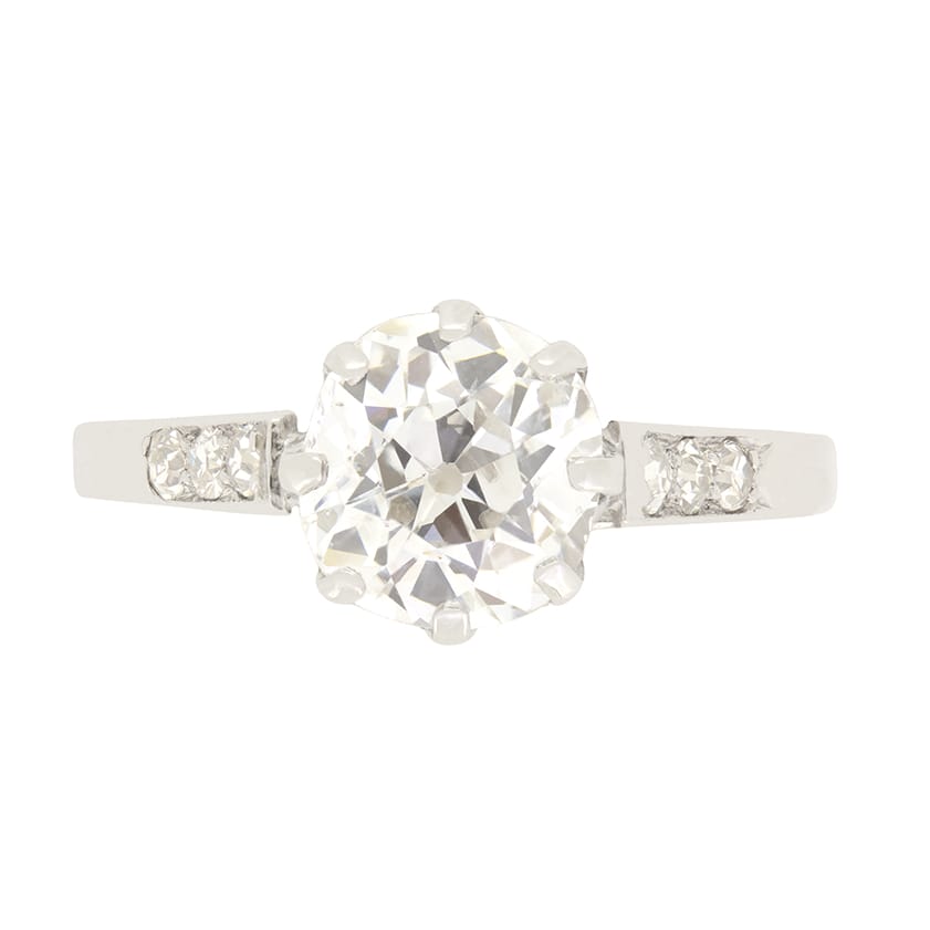 Art Deco 1.30ct Diamond Solitaire Ring, c.1920s