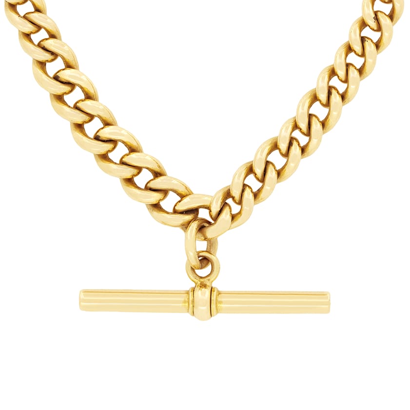 Victorian 15ct Gold Albert Chain, c.1900s