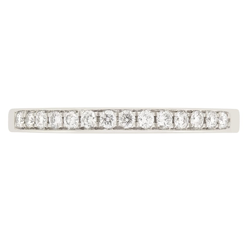 Contemporary 0.13ct Diamond Half Eternity Ring