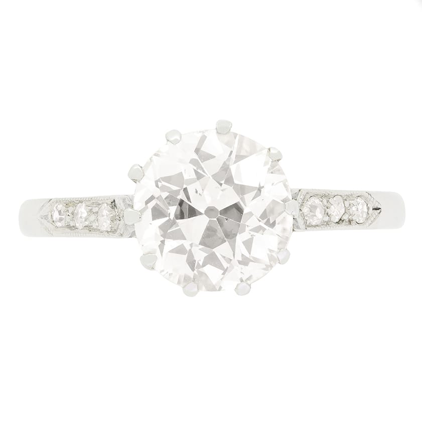 Art Deco 2.00ct Diamond Solitaire Ring, c.1920s