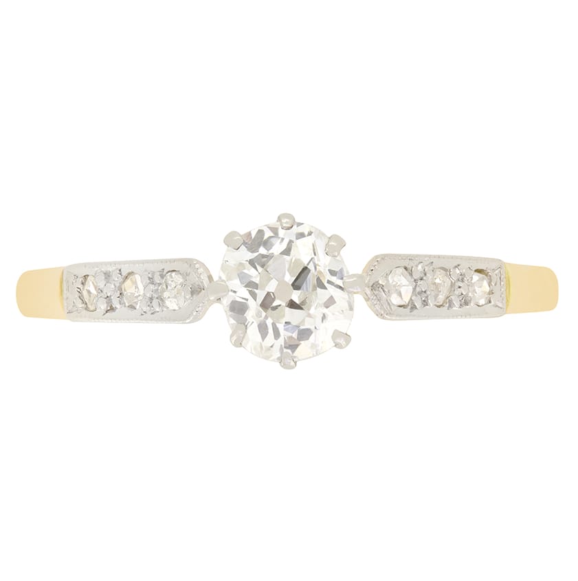 Edwardian 0.40ct Diamond Solitaire Ring, c.1910s