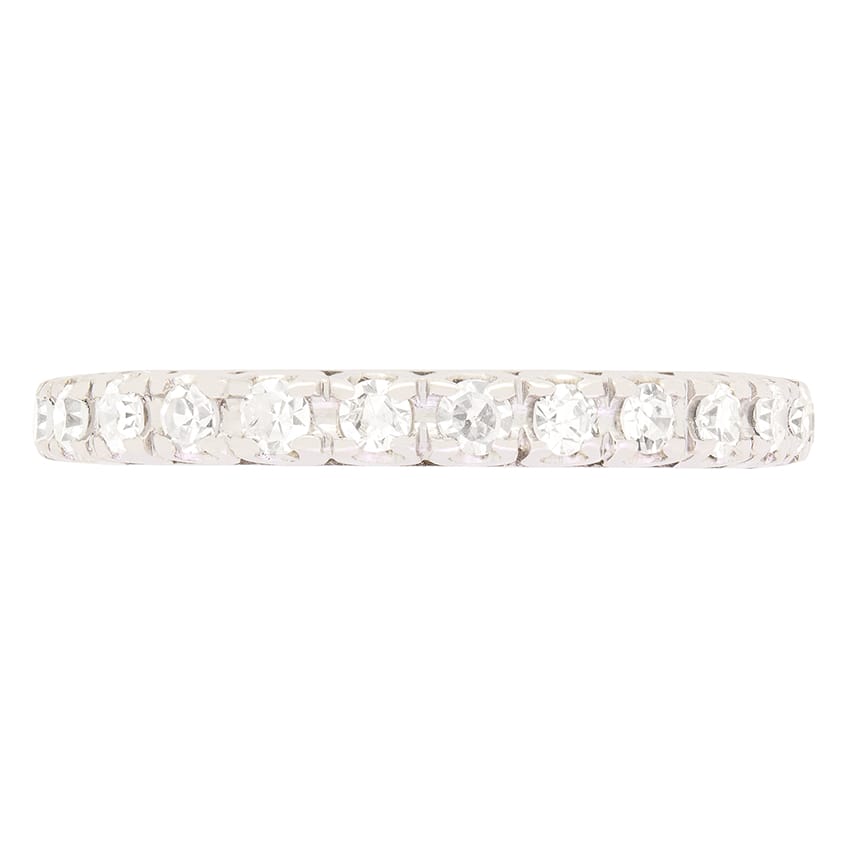 Late Deco 0.52ct Diamond Full Eternity Ring, c.1940s