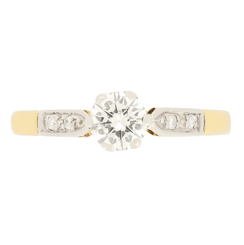 Vintage 0.45ct Diamond Solitaire Ring, c.1950s
