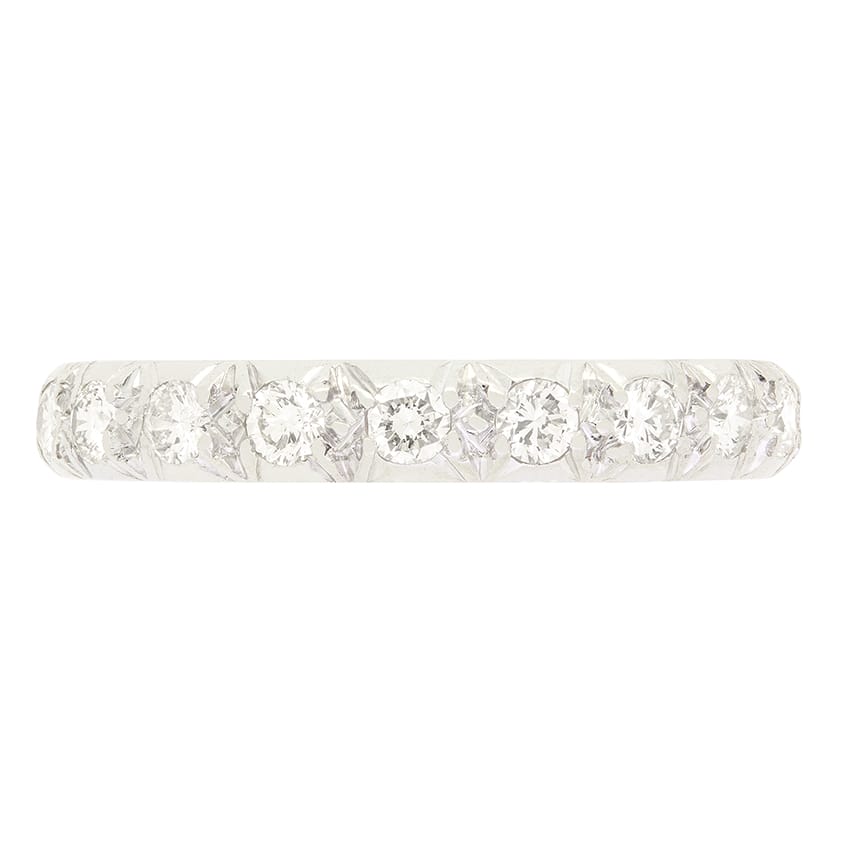 Late Deco 0.76ct Diamond Full Eternity Ring, c.1940s
