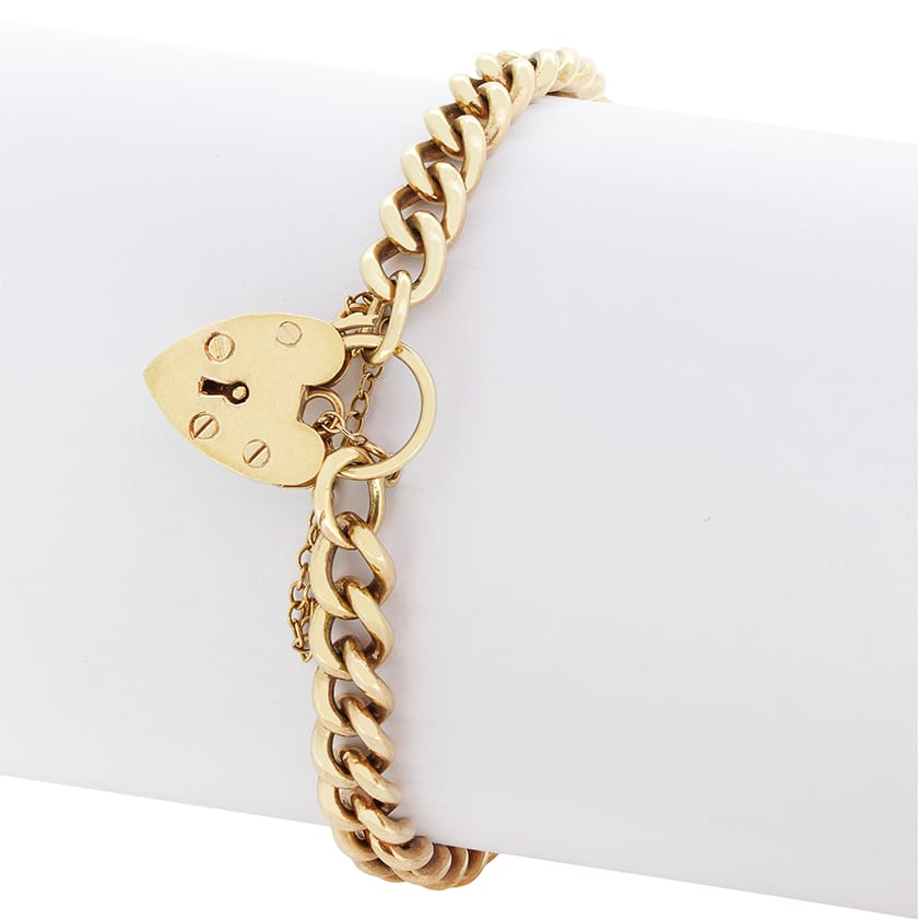 Vintage 9ct Gold Chain Bracelet, hallmarked 1988