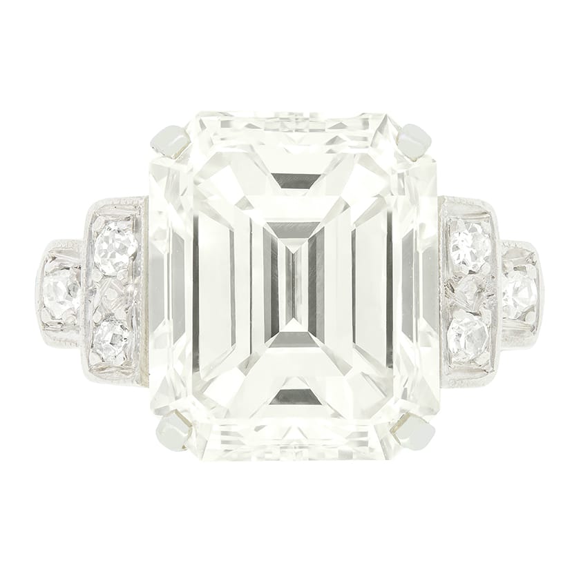 Art Deco 7.60ct Diamond Solitaire Ring, c.1920s