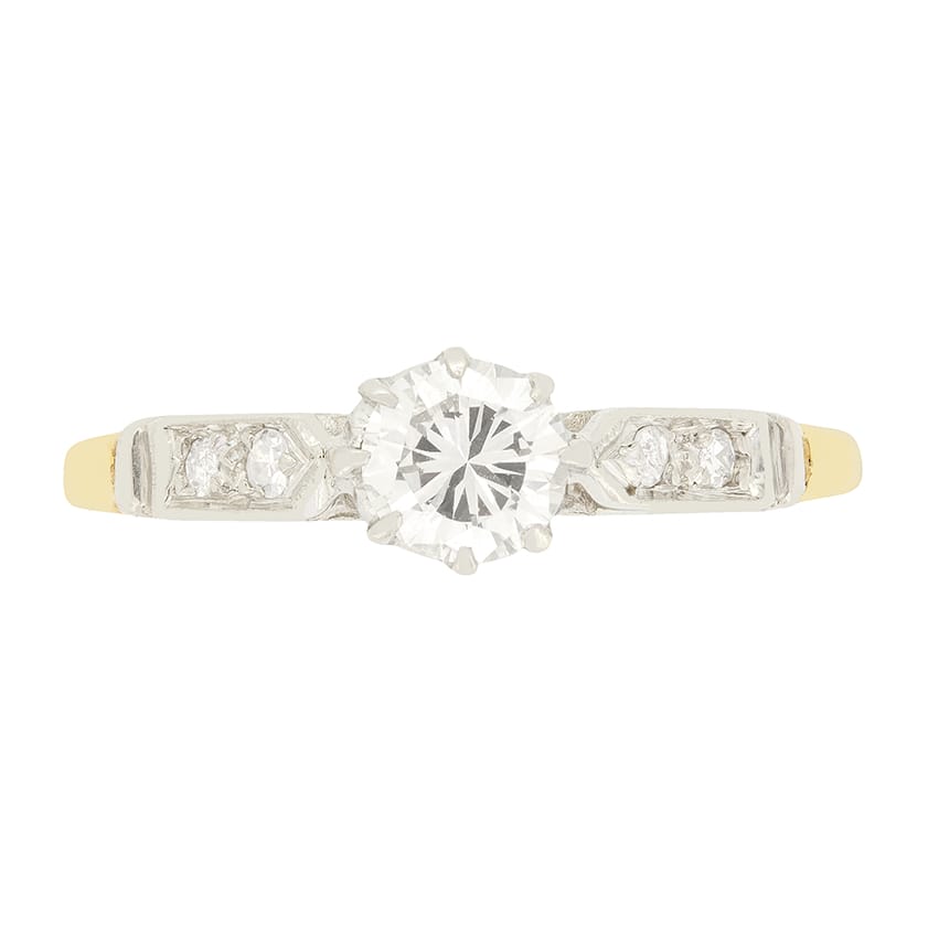 Vintage 0.40ct Diamond Solitaire Ring, c.1950s