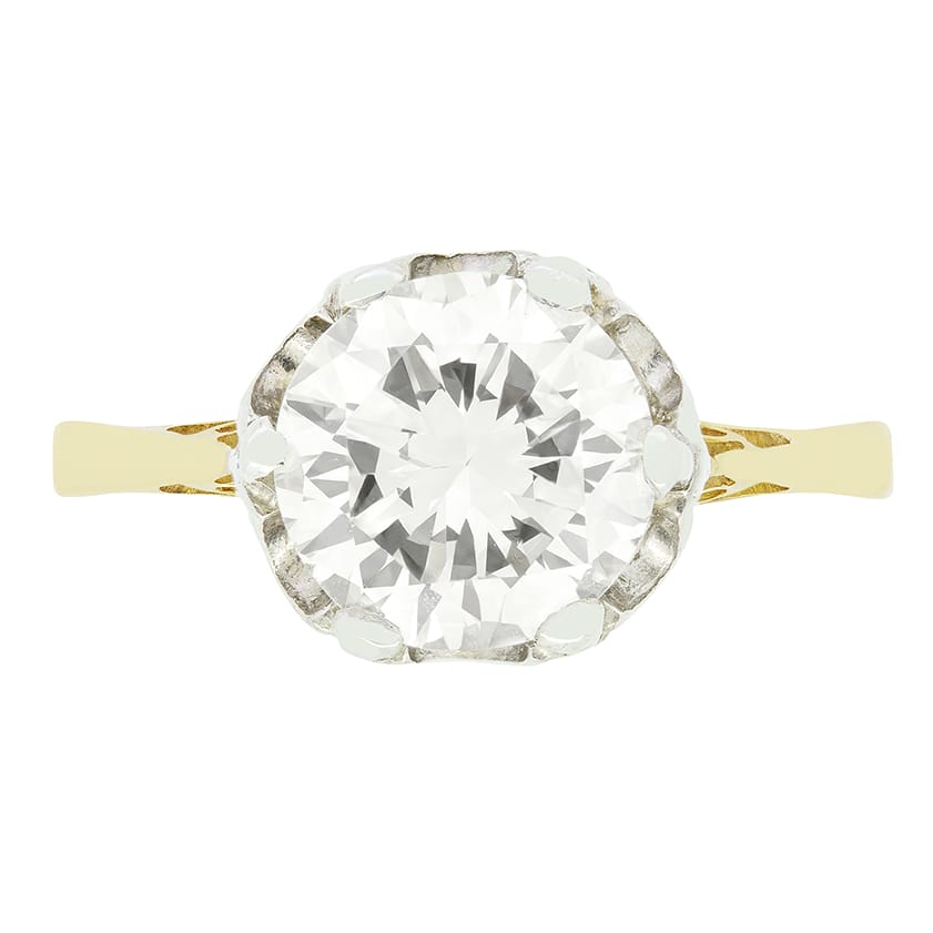 Vintage 2.04ct Diamond Solitaire Ring, c.1950s