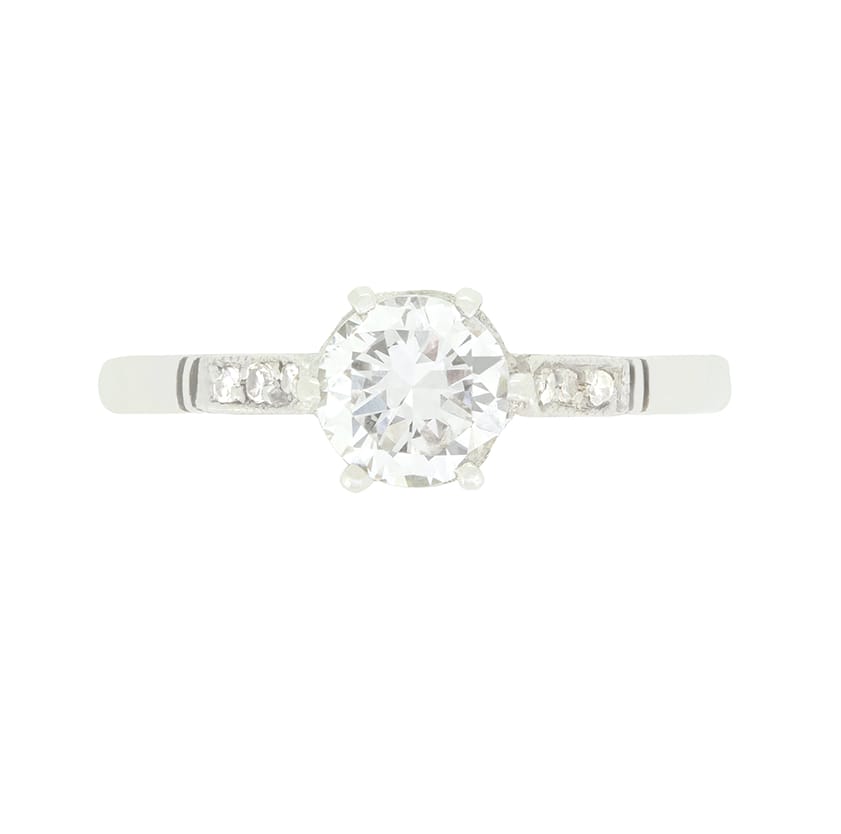 Art Deco 0.52ct Diamond Solitaire, c.1920s
