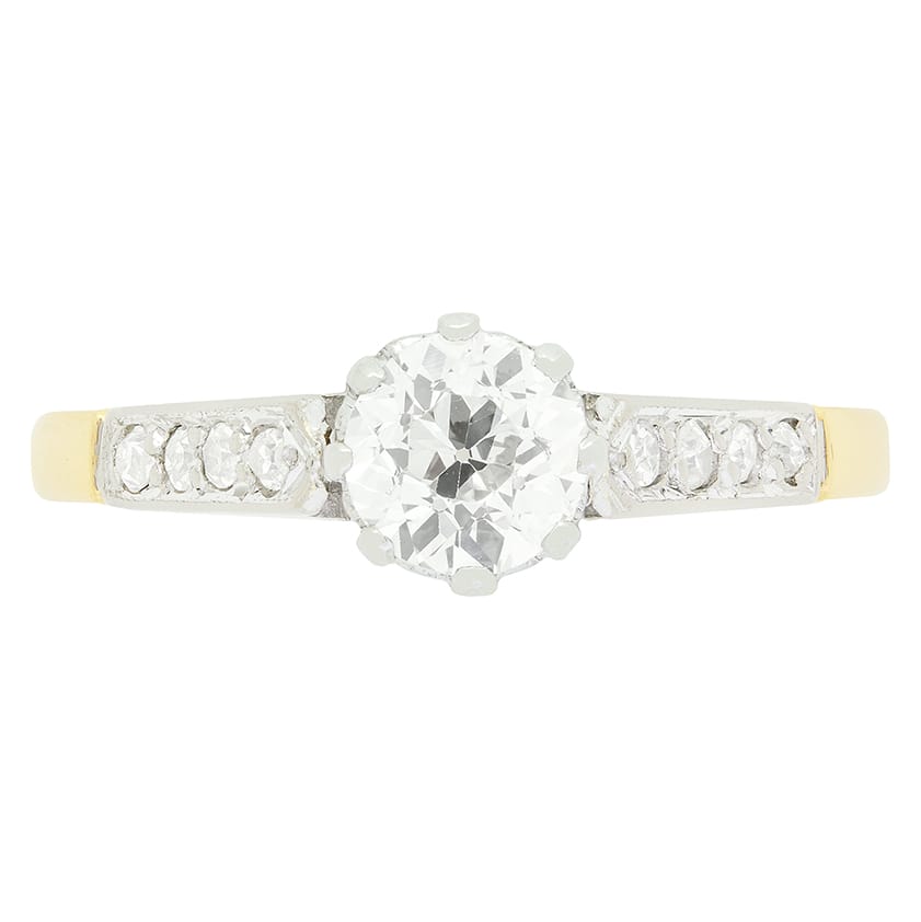 Edwardian 0.65ct Diamond Solitaire Ring, c.1910s