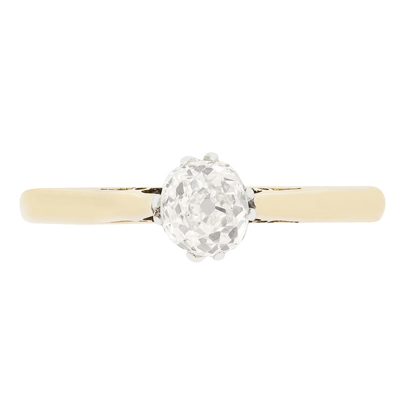 Edwardian 0.50ct Diamond Solitaire Ring, c.1910s