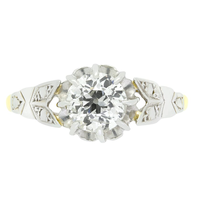 Edwardian 0.75ct Diamond Solitaire RIng, c.1910s
